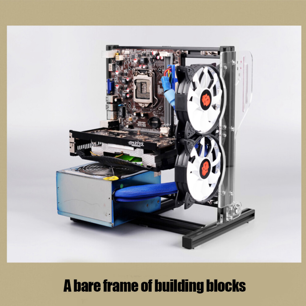 Open Chassis Rack For Atx M-Atx Itx Black 7340572932877