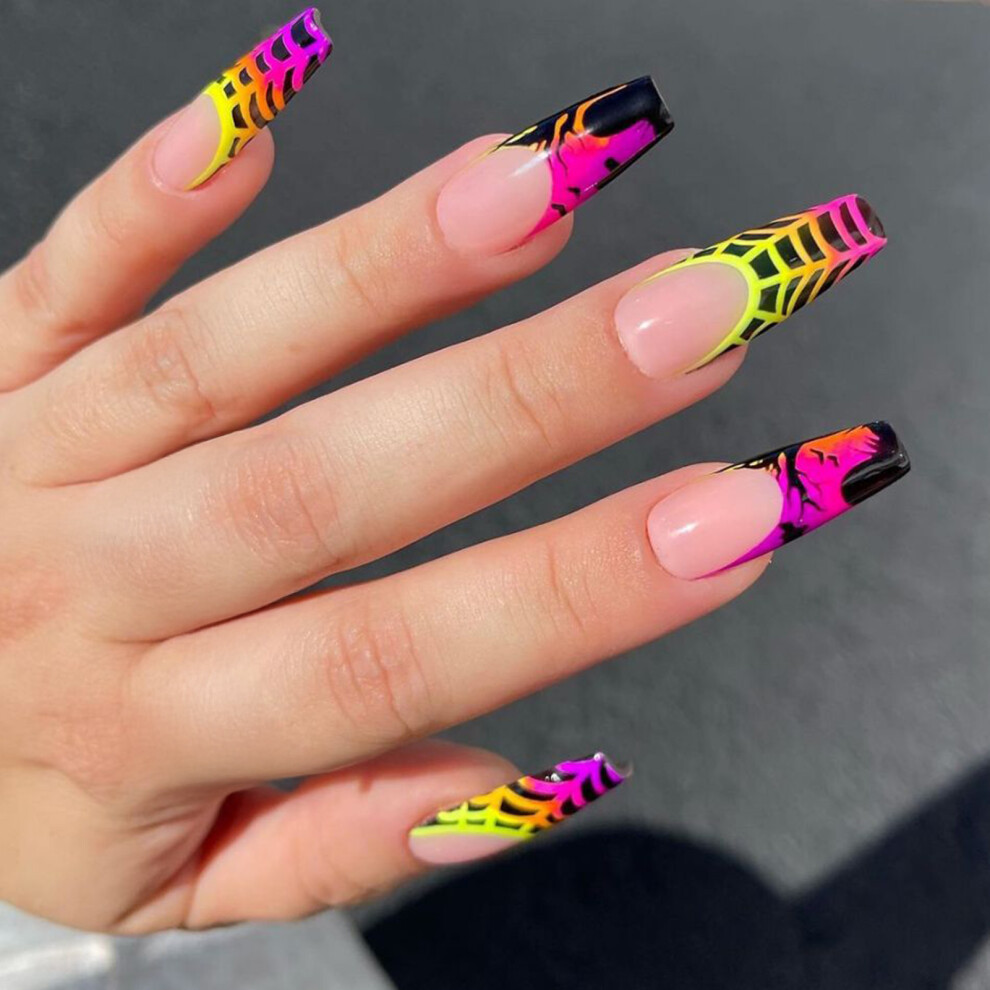 Reach-Tools Halloween Spider-Web Press-On Nails 30Pcs For Women