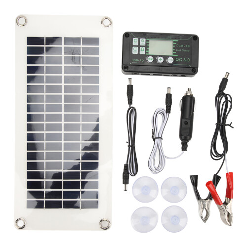 Kit pannello solare per caravan RV da 30W con controller da 50A, dimensioni 320x145mm 1