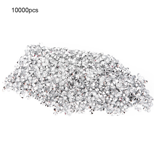 Silver Bottom Rhinestone Diamonds 3mm, 10000 pcs, Multiple Colors