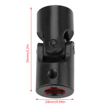 Metal Motor Shaft U-Joint 12x24mm