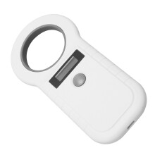 Scanner di microchip per ID animale 134,2 kHz/125 kHz EMID FDX B portatile USB wireless bianco