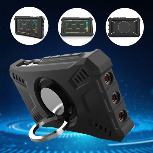 Black Silicone Case Compatible with DS213 Mini Oscilloscope + Ring Bracket