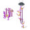 Solar Butterfly Wind Chime Light with Purple Tube 4