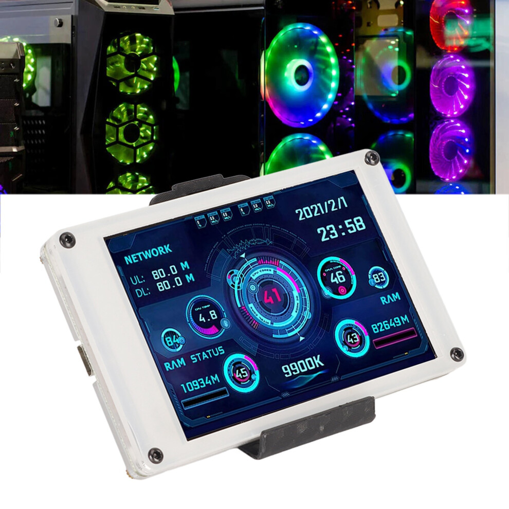 3.5In Dual Usb Lcd Temp Monitor For Windows/Linux, 320X480 9471389354663