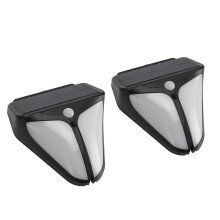 2 Stück Solar Bewegungsmelder Alarmwarnleuchte 1500mAh Wasserdicht IP65