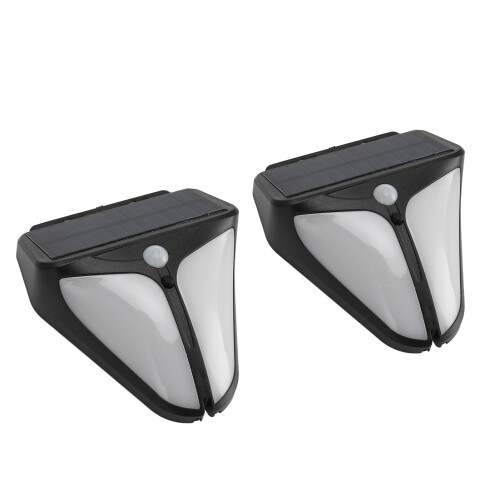 2Pcs Solar Motion Sensor Alarm Light 129dB Waterproof IP65