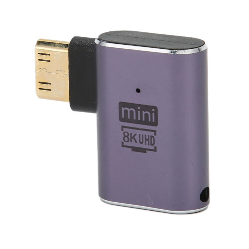 Mini HDMI to HDMI Right Angle Adapter 8K 60Hz