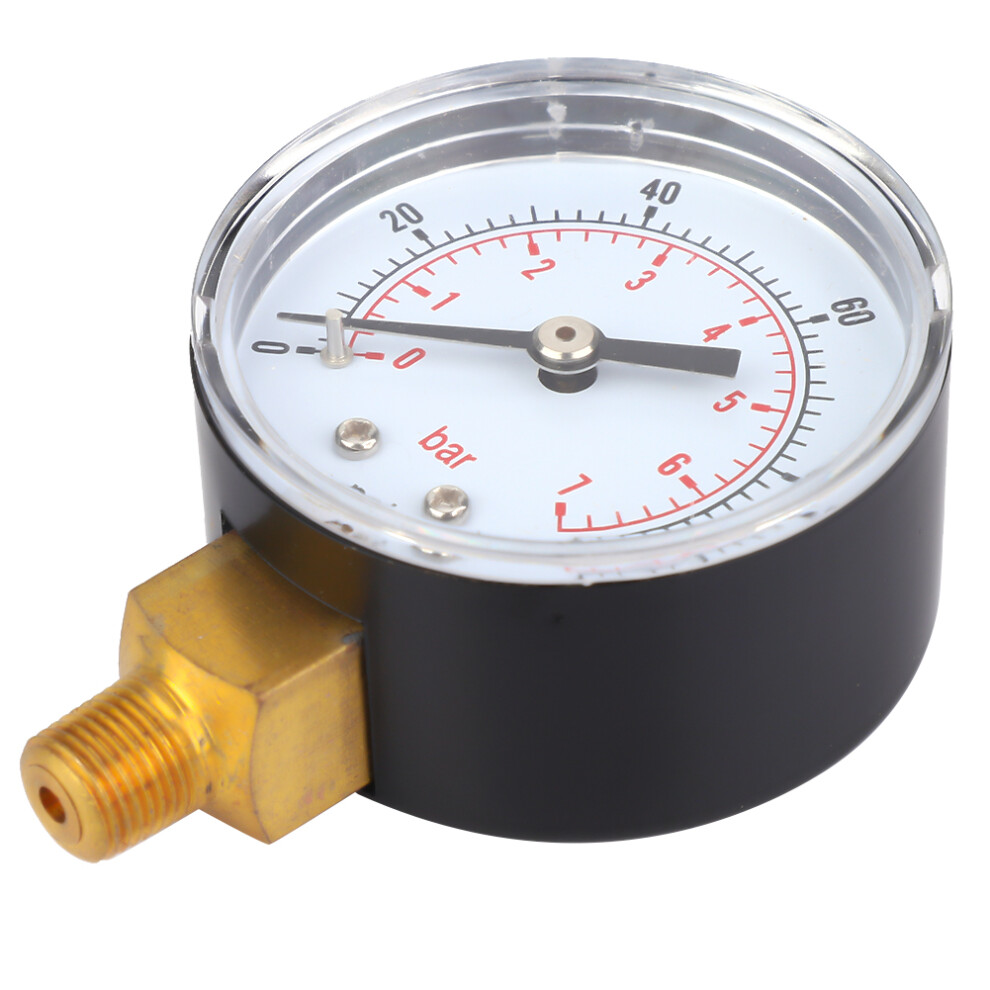 Air Water Oil Gas Pressure Gauge 50Mm Dial 0-100 Psi 1/8 Bspt Bottom Connection 7901389355800