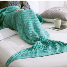 Mermaid Tail Blanket for Adults and Teens, Cozy All‑Season Knitted Throw 90x180cm Gift‑Ready Design