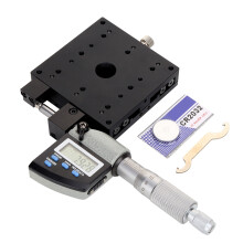 Plataforma de ajuste de micrómetro de etapa lineal de precisión manual para instrumentos ópticos con estructura estable y resistencia al desgaste,