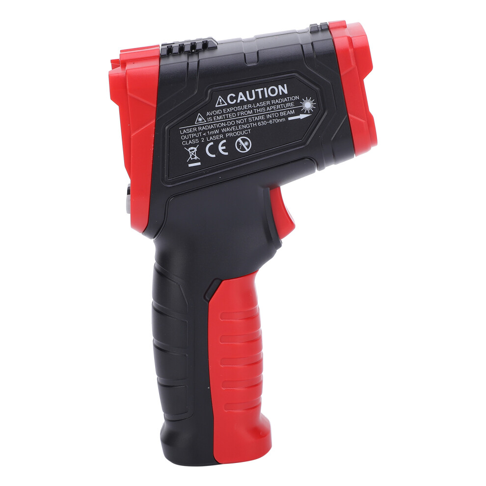 Infrared Noncontact Thermometer -50~680, Hd Color Lcd, Adjustable Emissivity, Red Black 3511389357151