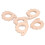 5Pcs Hedgehog Teethers 61g 6.2x4.6x1cm WoodColor 16