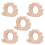5Pcs Hedgehog Teethers 61g 6.2x4.6x1cm WoodColor 2