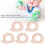 5Pcs Hedgehog Teethers 61g 6.2x4.6x1cm WoodColor 5