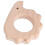 5Pcs Hedgehog Teethers 61g 6.2x4.6x1cm WoodColor 8