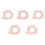 5Pcs Hedgehog Teethers 61g 6.2x4.6x1cm WoodColor 13