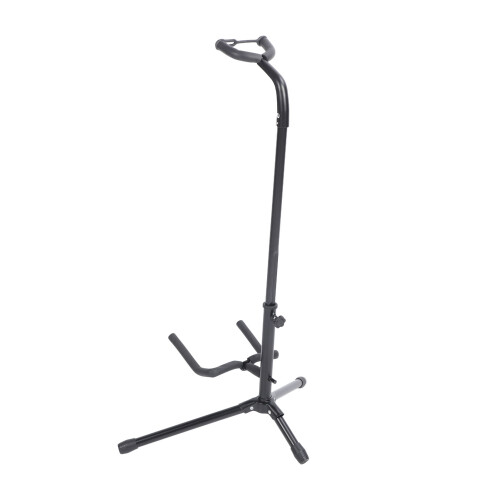 Folding Iron Tripod Guitar Stand Black, Adjustable 64-74cm