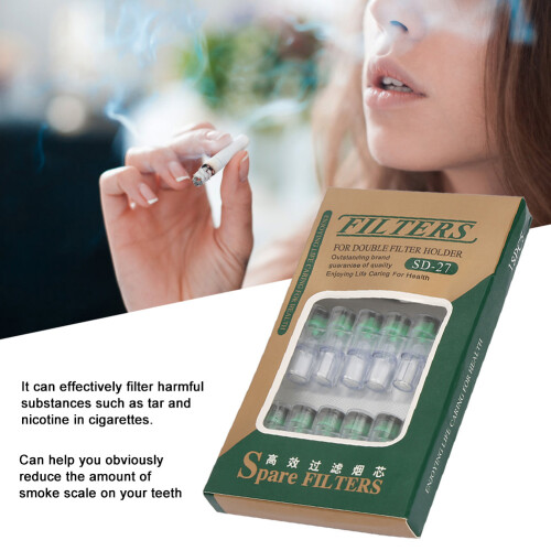 18Pcs  Double Filter Cigarette Holder - Reduces Tar &  Nicotine Intake