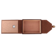Mini-Leder-Humidor, 10–15 Stück, 22 x 16,5 x 4,5 cm, Braun