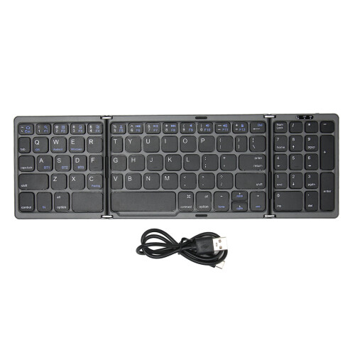 Foldable Bluetooth Keyboard 81 Keys, Type-C, Pocket Size, 45H Use 2