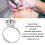 5pcs Stainless Steel Microblading Ink Ring Cups, 1.3cm Dia, Silver 5