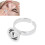 5pcs Stainless Steel Microblading Ink Ring Cups, 1.3cm Dia, Silver 12