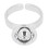 5pcs Stainless Steel Microblading Ink Ring Cups, 1.3cm Dia, Silver 15