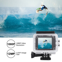 1080P Action Camera with 2-inch LCD, 30M Waterproof, 900mAh Battery