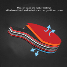 Pingpong Table Tennis Racket Bat Paddle Penhold Black Red 24cm