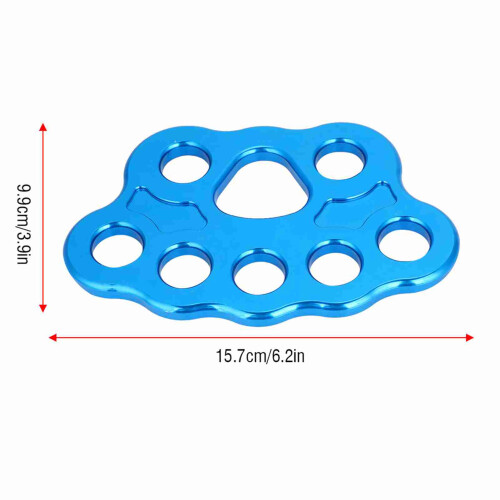 Riggingplatte 8-Löcher blau 36 kN 15,7 x 9,9 cm 1