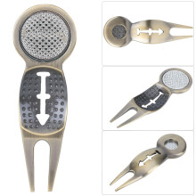 Zinklegierung Golf Divot-Reparaturwerkzeug 8,5 cm Bronze