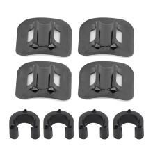 Fahrrad-Bremskabelrohrführung Schalthebel-Adapter C-Schnalle 4 Stück Schwarz langlebige Legierung