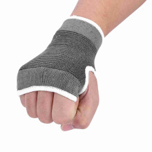 Grey Elastic Wristband for Gym Protection