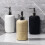 Beige Stone Soap Dispenser with Smooth Pump, Refillable 500ml Rustic Bathroom and Kitchen Decor 3