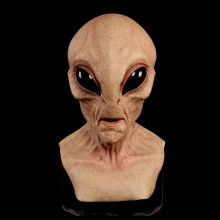 (Nude, New Alien) Masque Alien Latex Effrayant pour Halloween Cosplay