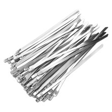100 Stück Edelstahl Kabelbinder Schlauch-Reißverschluss-Set Kabelbinder Typ A