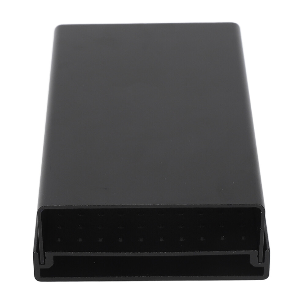 Black Aluminum Alloy Dental Bur Organizer Case 152 Hole For Needles & Files