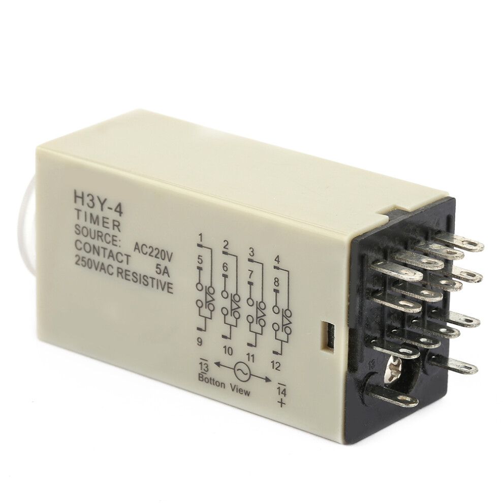 0-60 Minute Adjustable H3Y-4 Delay Relay AC220V 5A