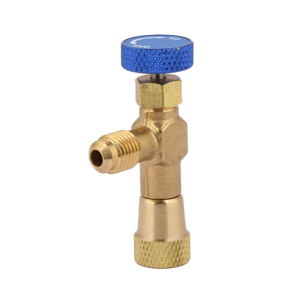1/4" Brass Flow Control Valve For R22 Refrigerant Charging Hose, Durable 9321389366893