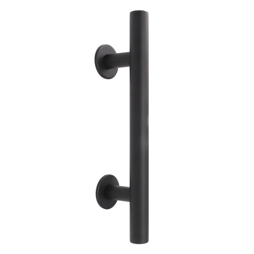 Black Carbon Steel Sliding Barn Door Handle For Cabinets Wardrobes 8731389367263
