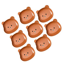 8 Stück Cartoon-Bären-Soßenschälchen, 8,5 cm, leuchtende Farben mit Halter