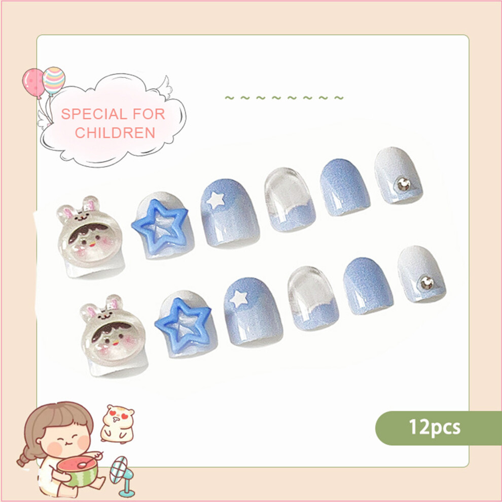 Reach-Tools (3) 12Pcs Cartoon False Nails Diy Manicure Kit