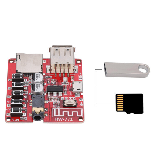 Power Amplifier Audio Receiver Module Car Stereo Bluetooth MP3 4.5cm 2