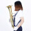 Adjustable Black PU Leather Tuba Shoulder Strap, 73-112cm 10