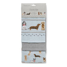 Cooksmart Curious Dogs Tea Towel 3pk