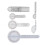 6Pcs Medical Spinal Goniometer Joint Angle Protractor Ruler Set 8