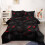 King Size Black Comforter Set 3 Piece Soft Microfiber Bedding with Pillowcases Modern Geometric Design 1