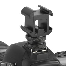 Universeller Blitzschuh-Adapter aus hochwertigem Metall für Mikrofon, LED-Videolicht