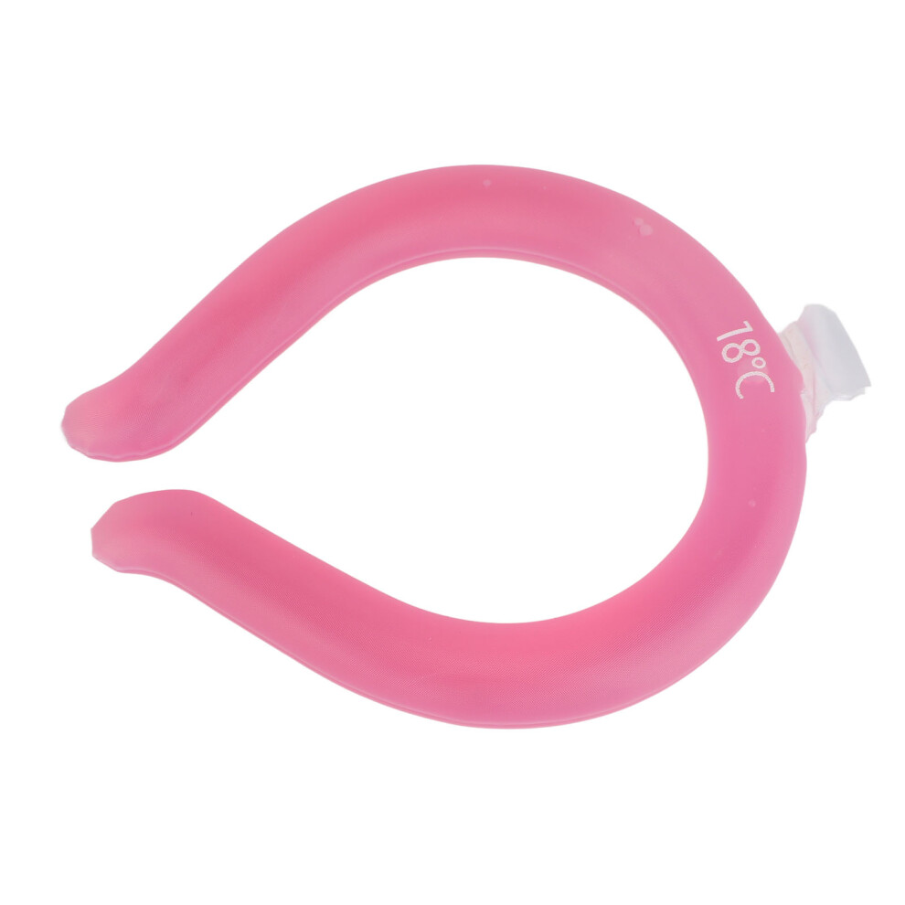 Pink Neck Cooler Wearable Hands-Free Reusable Cooling Ring For Summer Heat